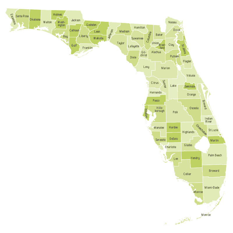 BeverageLicense.com Florida County Map